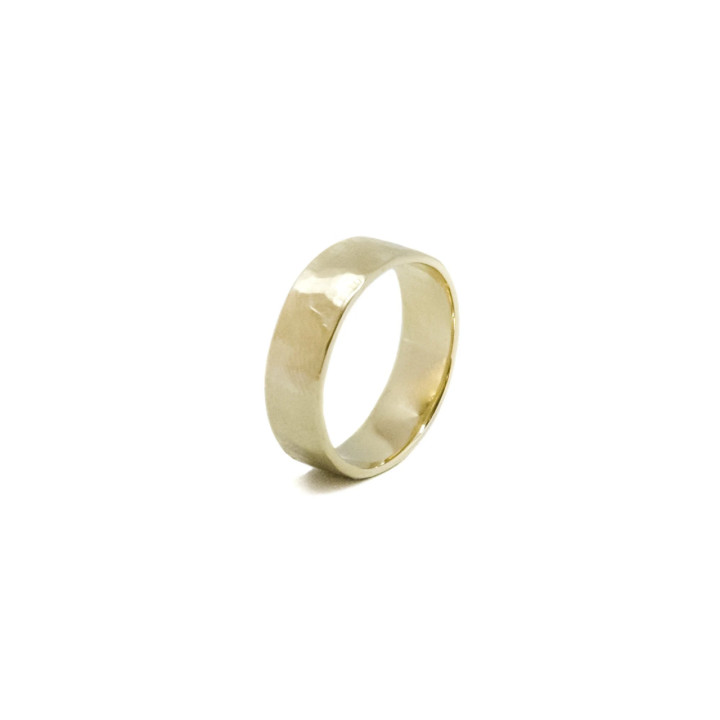 6mm-Flat Marble wedding ring