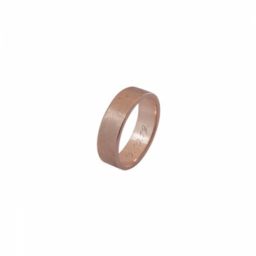 6mm Flat softly textured Wedding Ring for Him