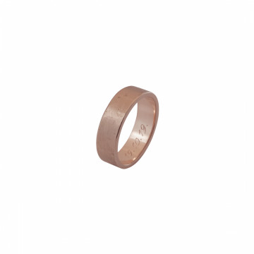 6mm-Flat softly textured Wedding Ring